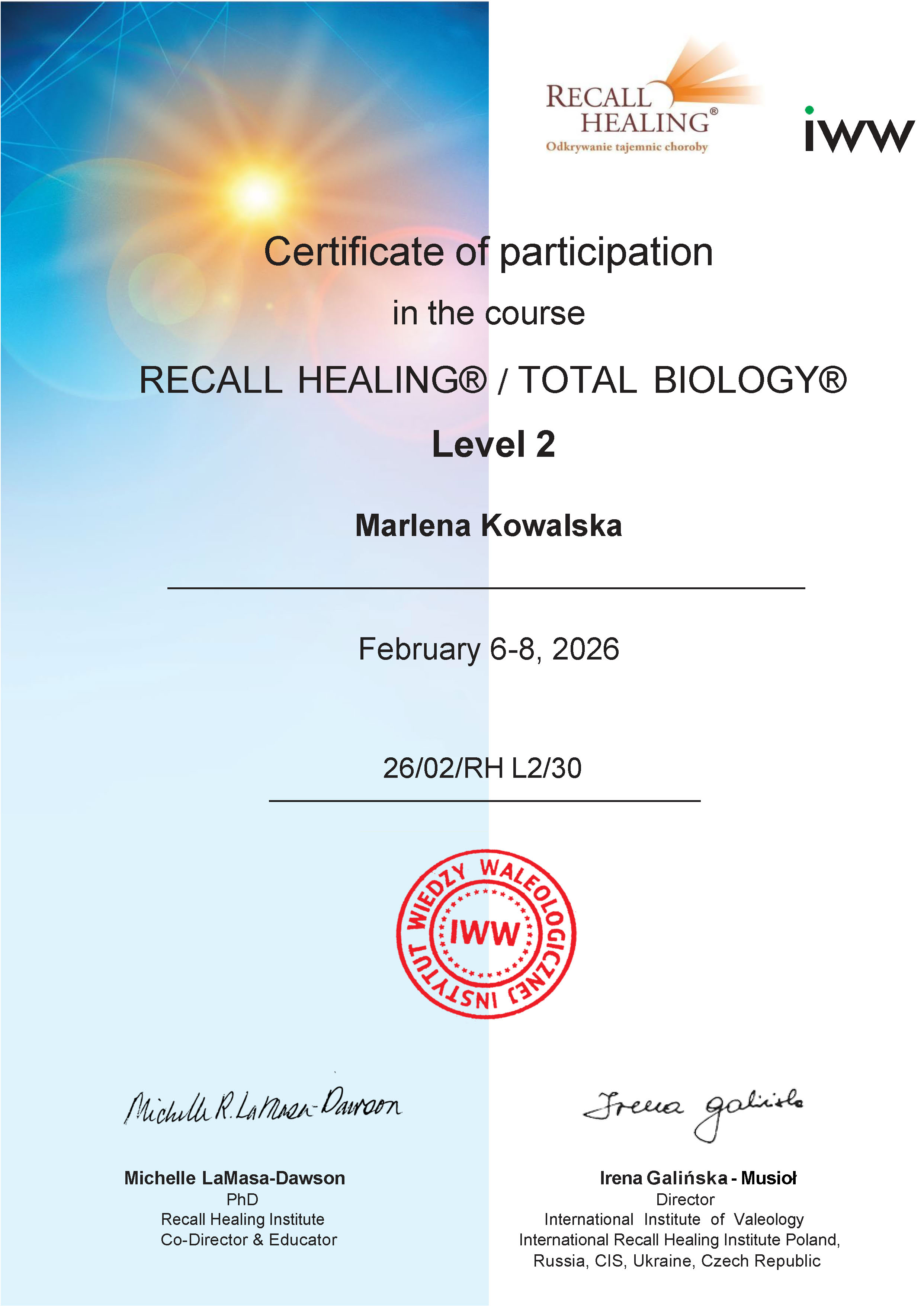 Recall Healing — Level 2